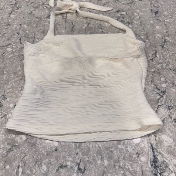White Ruched Halter Top - Picture 2 of 3